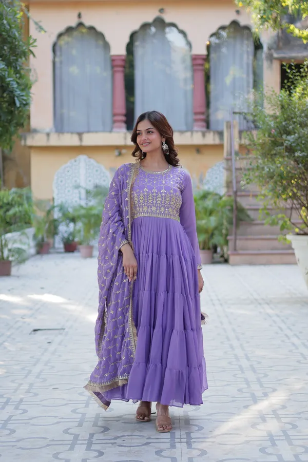 Purple_Embroidery_Faux_Design_Anarkali_Kurta_With_Dupatta_Set_Georgette_Fabric_Push_premium_For_Women