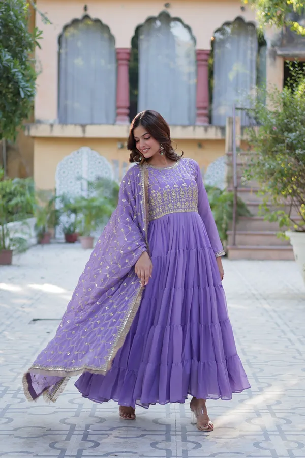 Purple_Embroidery_Faux_Design_Anarkali_Kurta_With_Dupatta_Set_Georgette_Fabric_Push_premium_For_Women