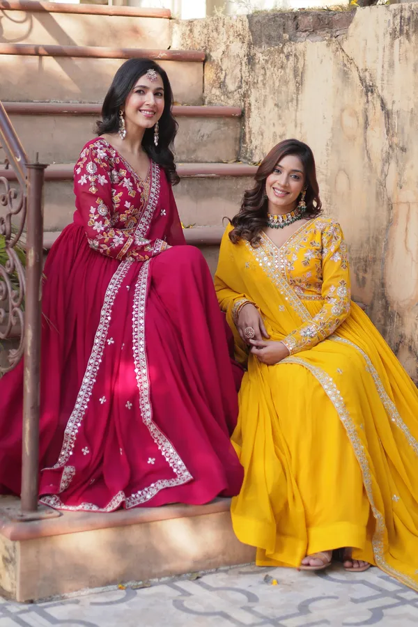 Pink_Readymade_Gown_Push_Premium_For_Women
