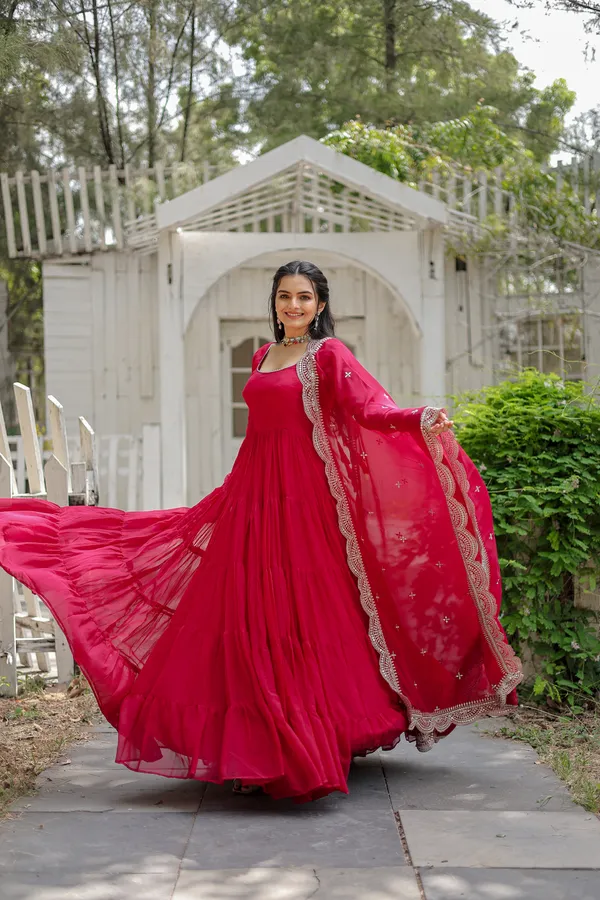 Pink_Desirable_Fully_Flaired_Gown_Georgette_And_Designer_Embroidered_Dupatta_For_Women