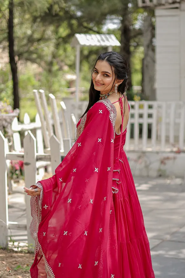 Pink_Desirable_Fully_Flaired_Gown_Georgette_And_Designer_Embroidered_Dupatta_For_Women
