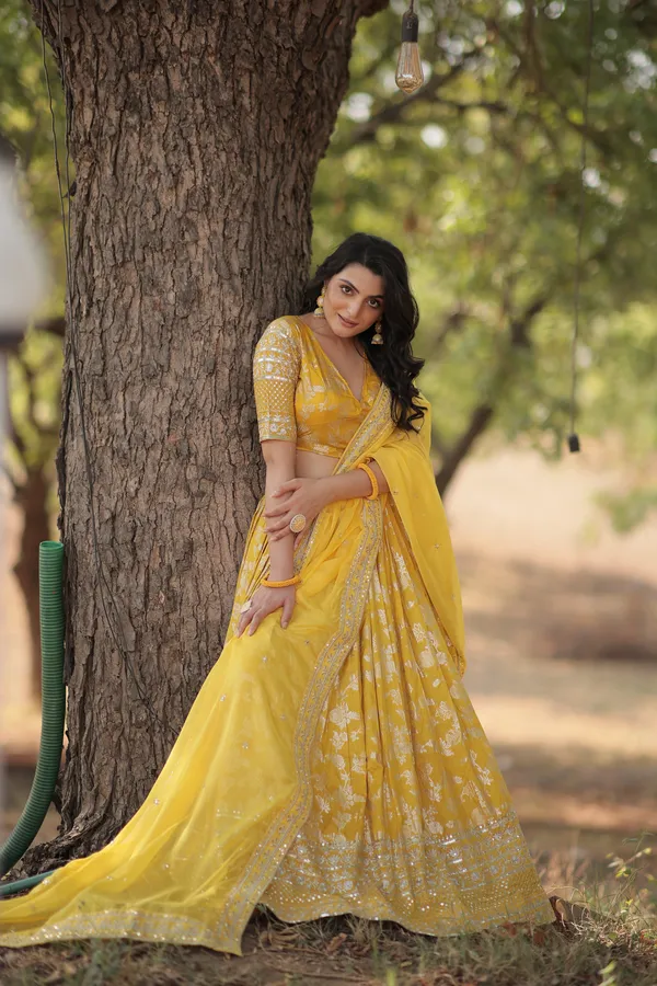 Yellow_Designer_Dyeable_Pure_Viscose_Jacquard_Fabric_Lehenga_Choli_&_Dupatta_Set_For_Women