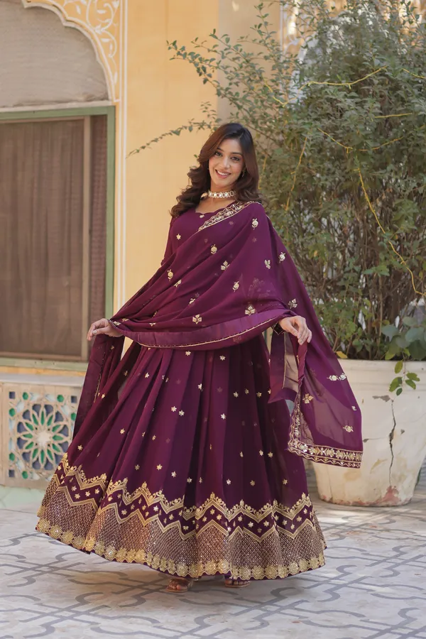 Wine_Designer_Gown__Thread_&_Sequins_Embroidery_For_Women