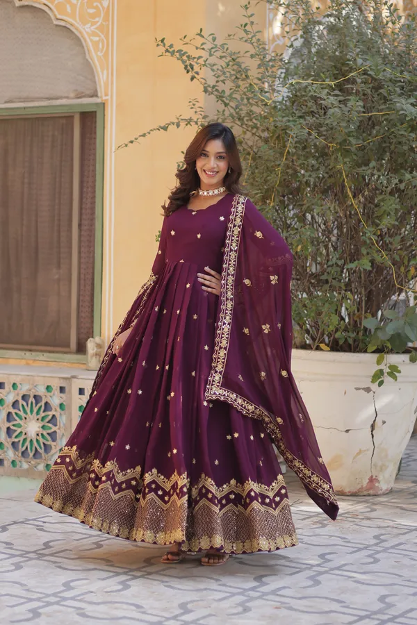 Wine_Designer_Gown__Thread_&_Sequins_Embroidery_For_Women