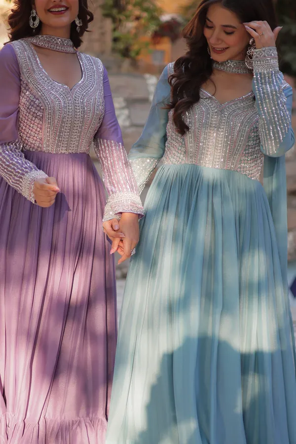 Sky_Blue_Readymade_Gown_Push_Premium_For_Women