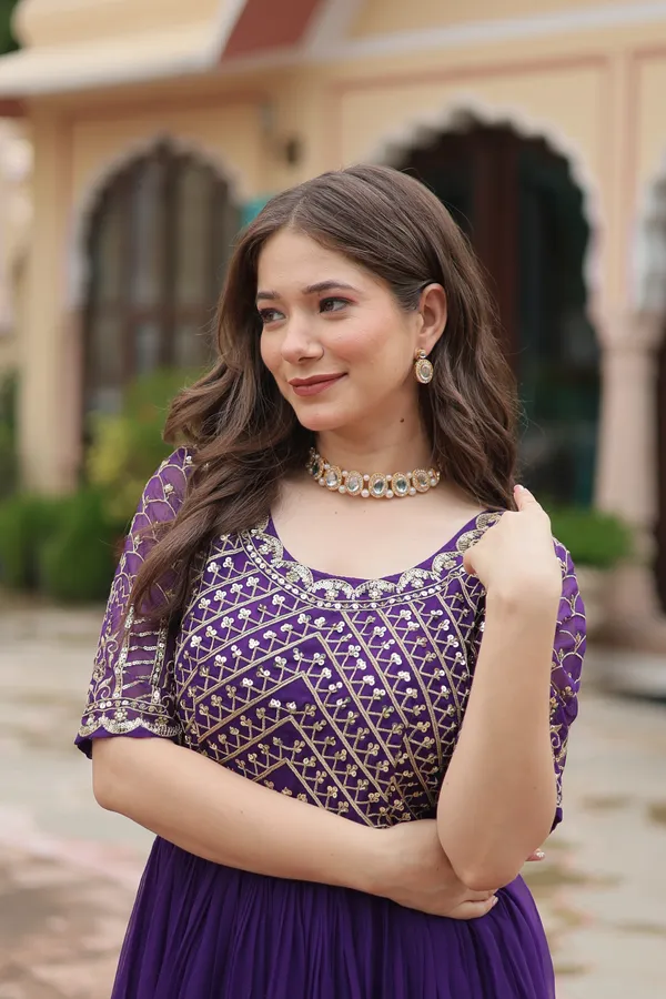 Purple_Faux_Blooming_with_Embroidery_Zari__Gowns_For_Women