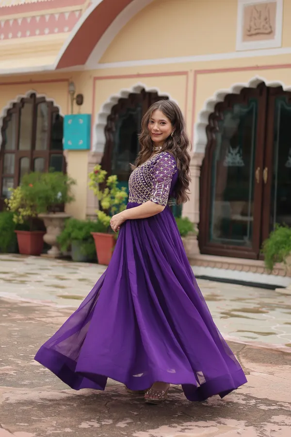 Purple_Faux_Blooming_with_Embroidery_Zari__Gowns_For_Women