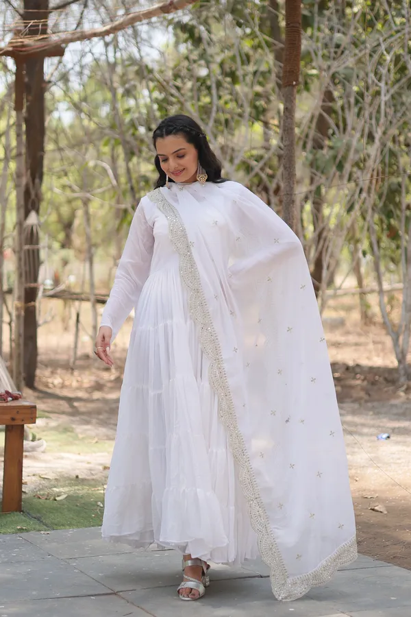 White_Desirable_Fully_Flaired_Gown_Georgette_And_Designer_Embroidered_Dupatta_For_Women