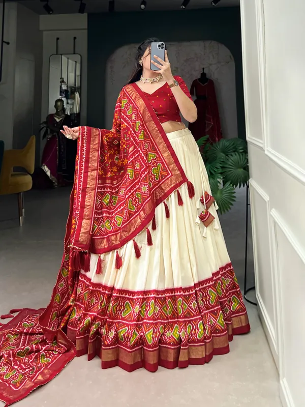 Red_Tussar_Silk_Wedding_Grace_in_Patola_Print_Lehenga_Choli_For_Women