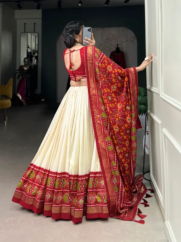 Red_Tussar_Silk_Wedding_Grace_in_Patola_Print_Lehenga_Choli_For_Women