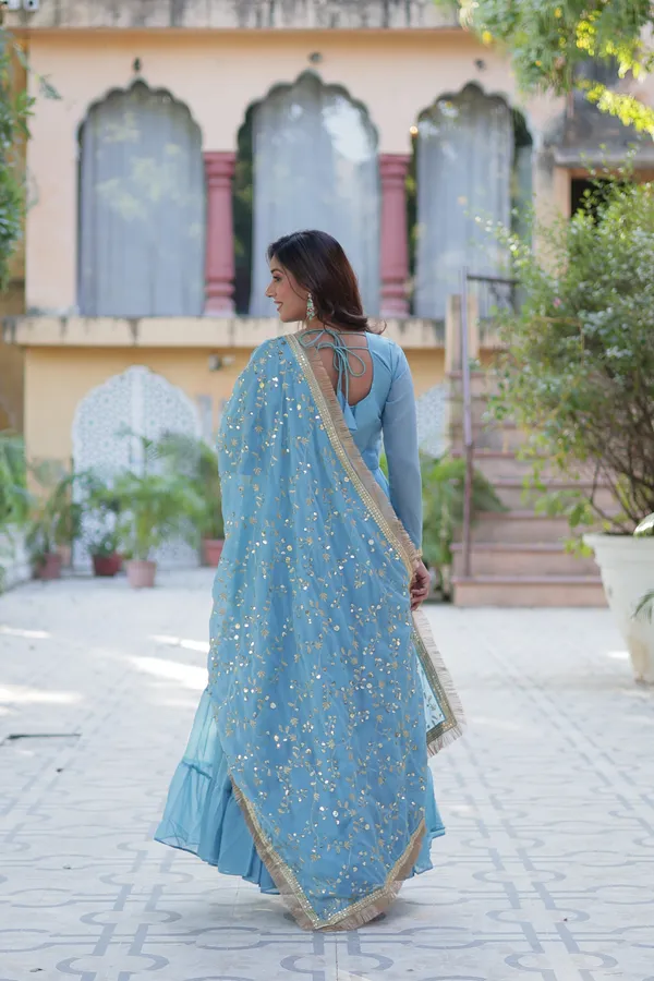 Sky_Blue_Embroidery_Design_Gown_With_Dupatta_Set_Georgette_Fabric_Push_premium_For_Women