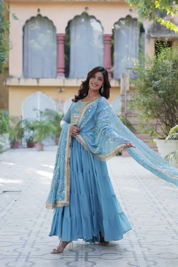 Sky_Blue_Embroidery_Design_Gown_With_Dupatta_Set_Georgette_Fabric_Push_premium_For_Women