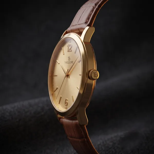 THEODORE_Men__Classic_Premium_Strap_Watch_For_Men_-_TD16608_With_1_Year_Warranty