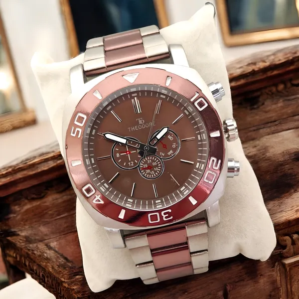 Brown_Analogue_Round_Dial_Dual_Tone_Metal_Chain_Watch_With_1_year_warranty_for_Men