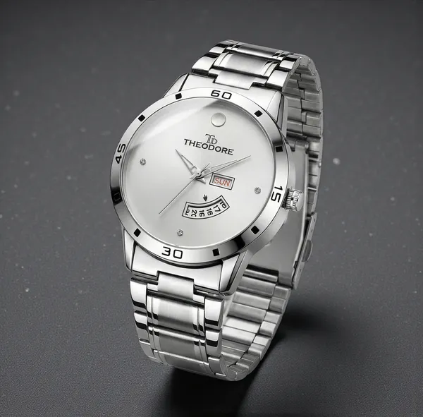 Couple_Classic_Silver_Shade_Metal_Chain_Watch_for_Couple_-_TD192-513