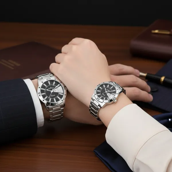 Couple_Premium_Date_and_Day_Stainless_Steel_Chain_Watch_-_With_1_year_warranty_TD188-189