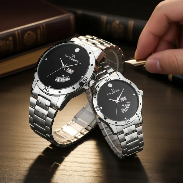 Couple_Premium_Date_and_Day_Stainless_Steel_Chain_Watch__With_1_year_warranty__TD198-199