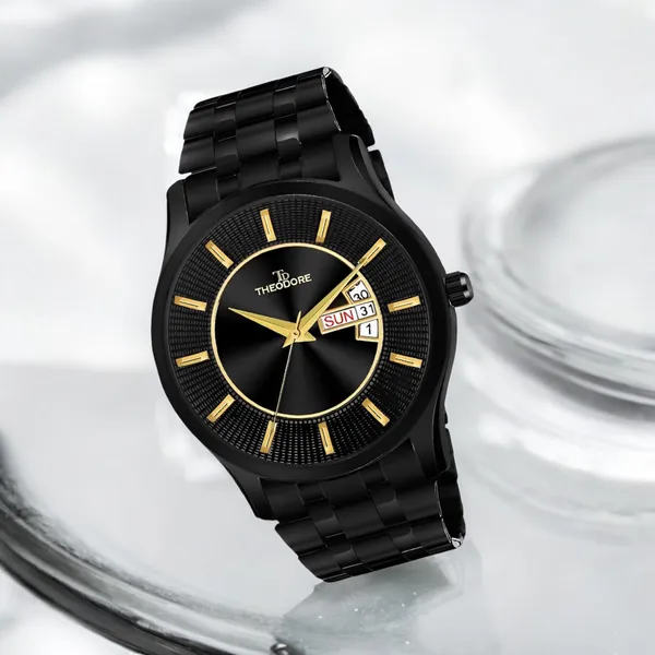 Black_Date_and_Day_Metal_Chain_Watch_With_1_year_warranty_for_Coupke
