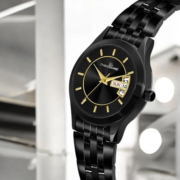 Black_Date_and_Day_Metal_Chain_Watch_With_1_year_warranty_for_Coupke
