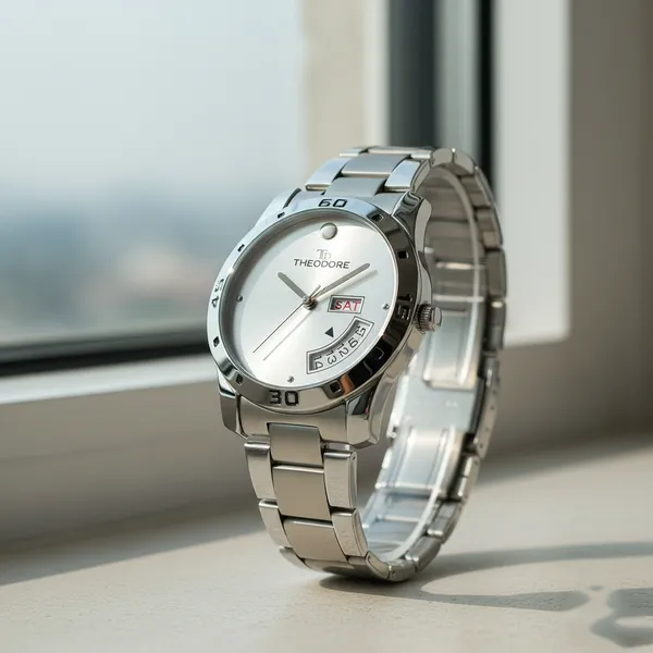 Silver_Date_And_Day_Round_Dial_Watch_With_1_year_warranty_for_Women
