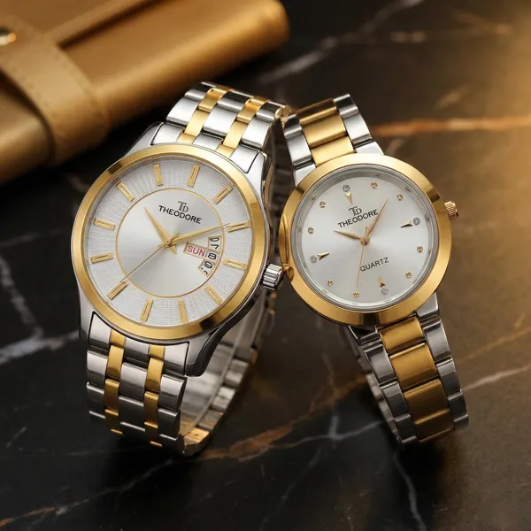 Classic_Dual_Tone_Shade_Stainless_Steel_Metal_Chain_Watch_for_Couple_-_TD408-517