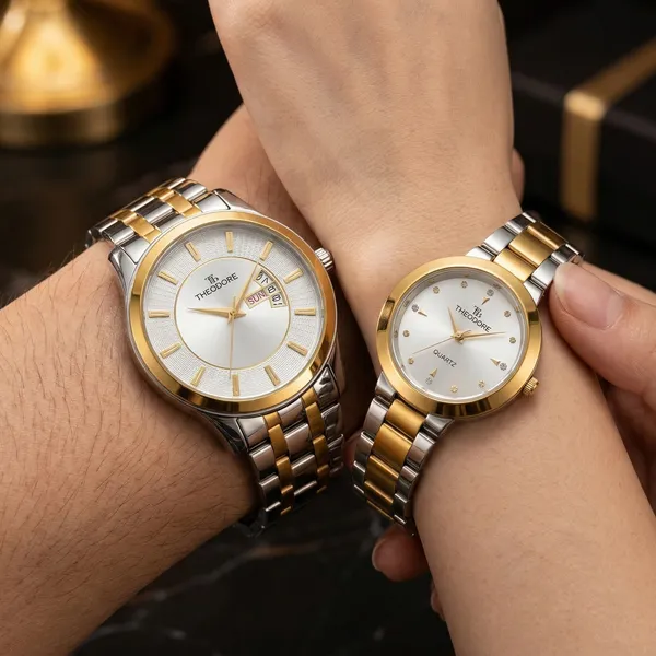 Classic_Dual_Tone_Shade_Stainless_Steel_Metal_Chain_Watch_for_Couple_-_TD408-517