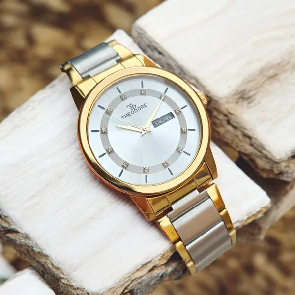 Silver_and_Rose_Gold_Dual_Tone_Date_And_Day_Round_Dial_Watch_With_1_year_warranty_for_Men