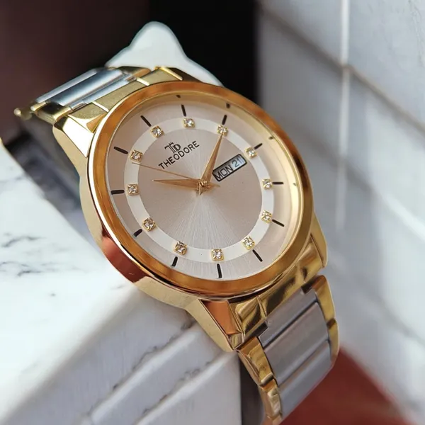 Silver_and_Rose_Gold_Dual_Tone_Date_And_Day_Round_Dial_Watch_With_1_year_warranty_for_Men