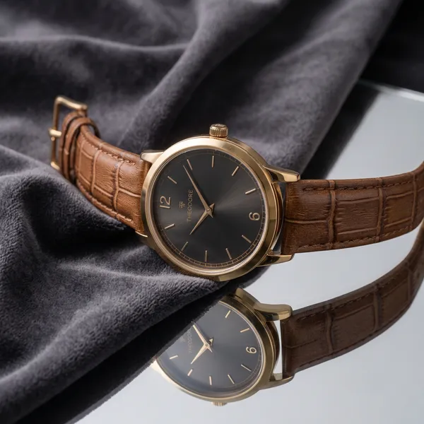THEODORE_Men__Classic_Premium_Strap_Watch_For_Men_-_TD16609_With_1_Year_Warranty