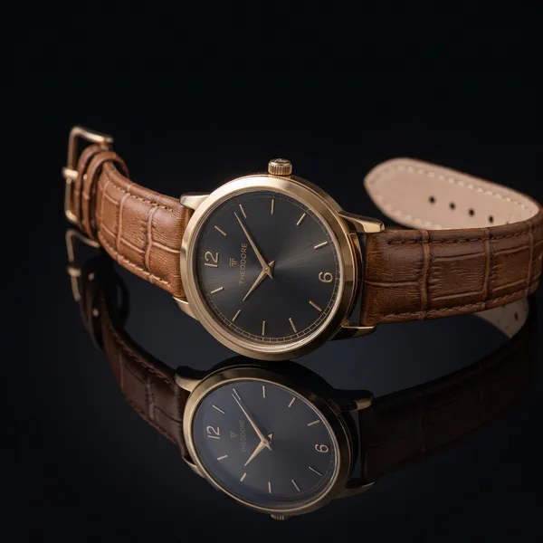 THEODORE_Men__Classic_Premium_Strap_Watch_For_Men_-_TD16609_With_1_Year_Warranty