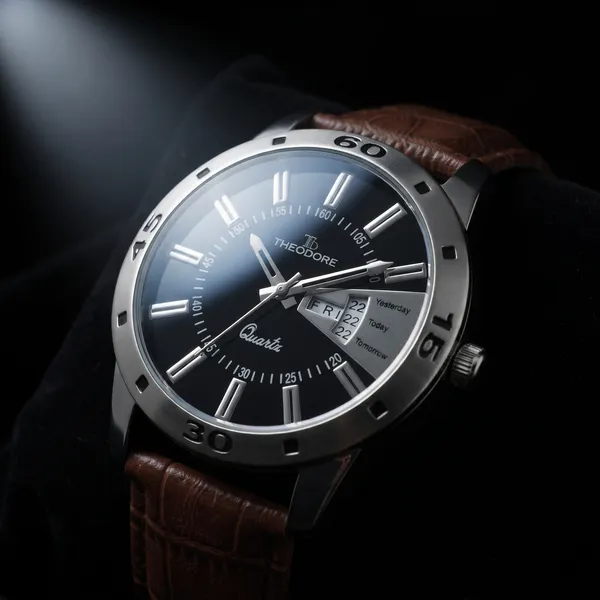 THEODORE_Men__Classic_Premium_Strap_Watch_For_Men_with_Date_and_Day_featured_-_TD16688_With_1_Year_Warranty