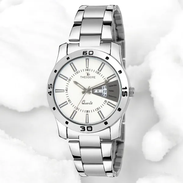 Pack_of_2__Watches_Black_Analogue_Round_Dial_and_White_Watch_With_1_year_warranty_for_Couple