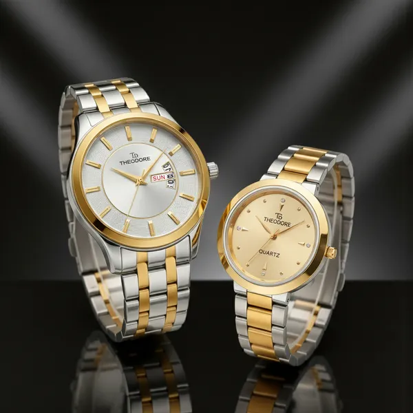 Classic_Dual_Tone_Shade_Stainless_Steel_Metal_Chain_Watch_for_Couple_-_TD408-515