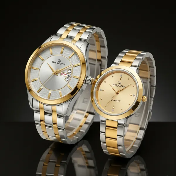 Classic_Dual_Tone_Shade_Stainless_Steel_Metal_Chain_Watch_for_Couple_-_TD408-515