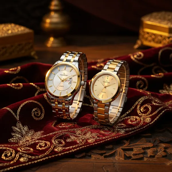 Classic_Dual_Tone_Shade_Stainless_Steel_Metal_Chain_Watch_for_Couple_-_TD408-515