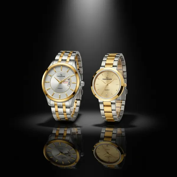 Classic_Dual_Tone_Shade_Stainless_Steel_Metal_Chain_Watch_for_Couple_-_TD408-515