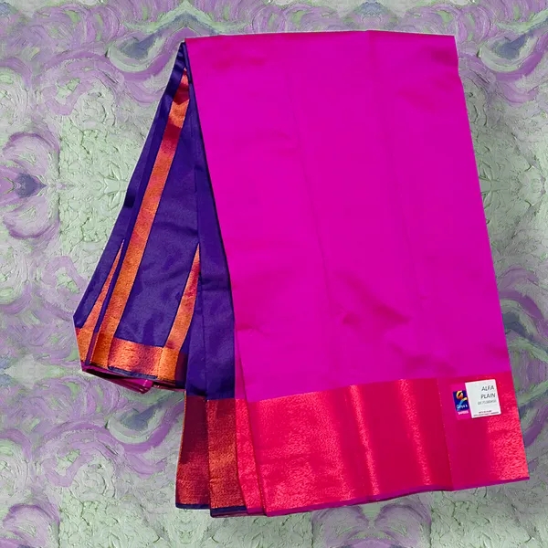 Pink_Silk_Plain_Designer_Saree_For_Women