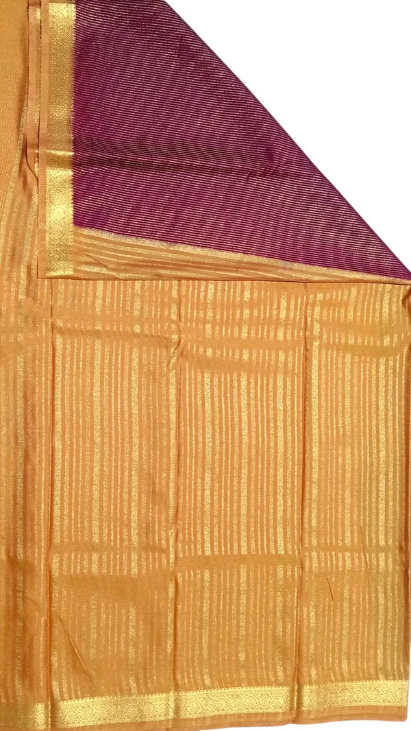 Mahroon_Crape_Stripe_Silk_Saree_For_Women