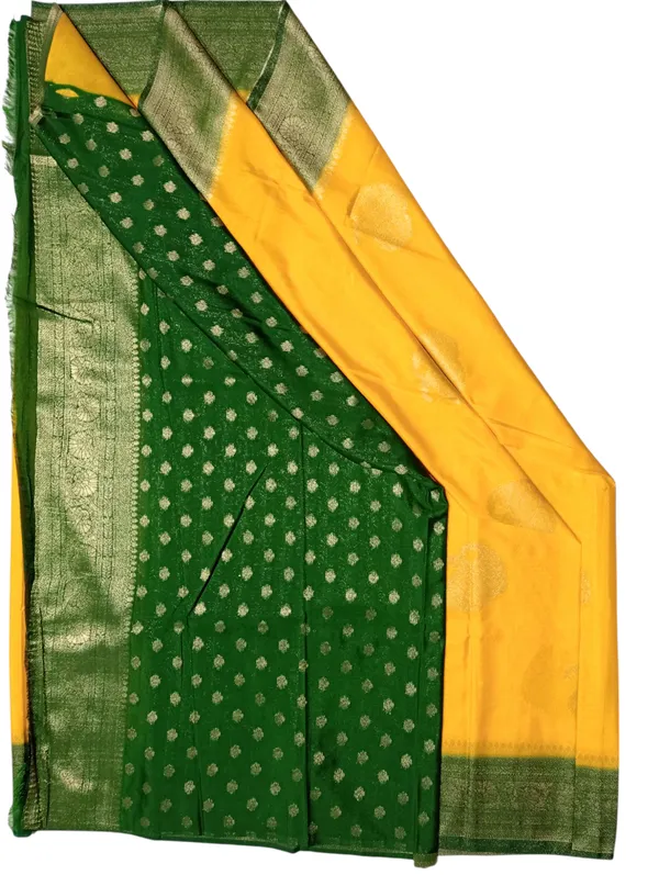 Yellow_Georgette_Silk_Saree_For_Women