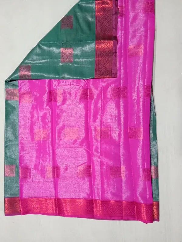 Bottel_Green_Softy_Tissue_Silk_Saree_For_Women