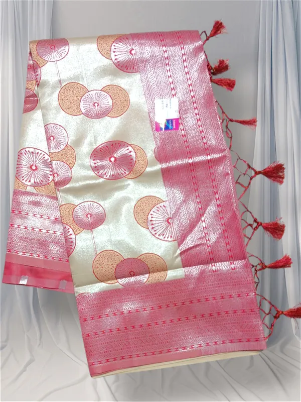 Half_White_Kaveri_Pattu_Silk_Saree_For_Women
