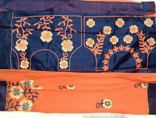 Orange_Chiffon_Work_Designer_Saree_For_Women
