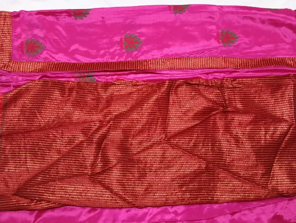Dark_Pink_Satain_Work_Designer_Saree_For_Women