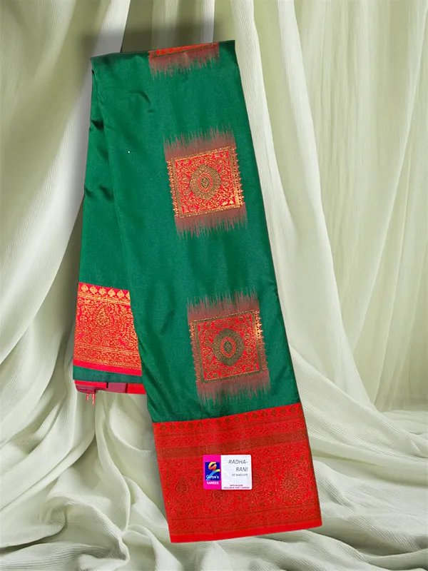Bottel_Green_Radha_Rani_Silk_Saree_For_Women