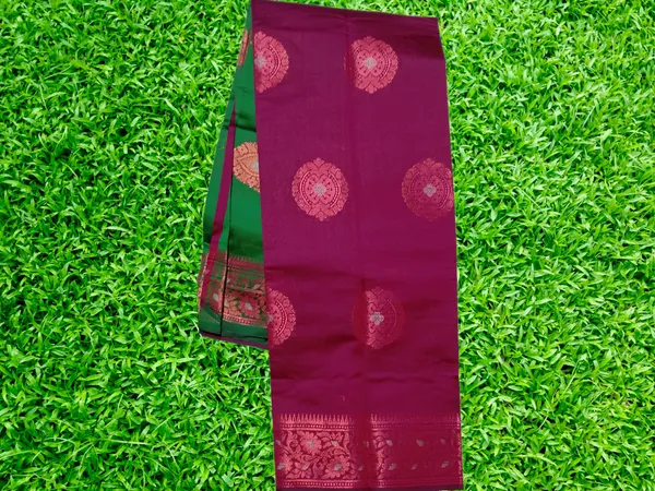 Wine_Silk_Butta_Designer_Saree_For_Women