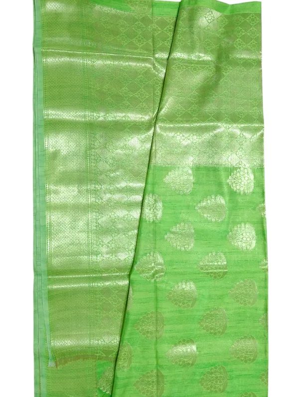 Light_Green_Sarika_Butta_Banarasi_Silk_Saree_For_Women