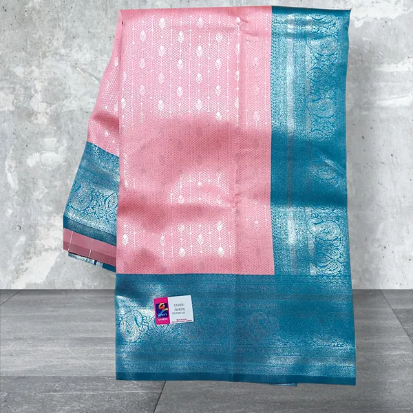 Light_Pink_Silk_Broket_Designer_Saree_For_Women