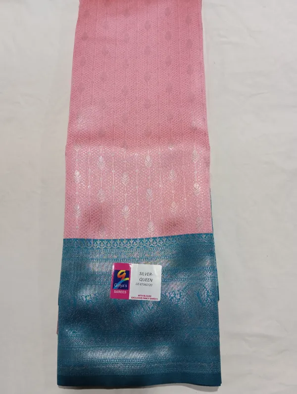 Light_Pink_Silk_Broket_Designer_Saree_For_Women