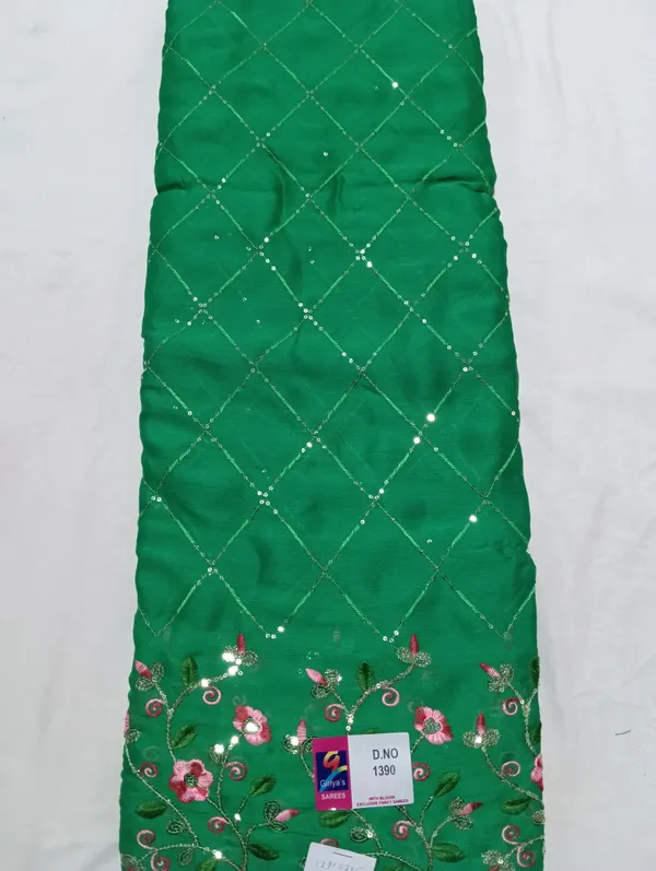 Green_Chiffon_Work_Designer_Saree_For_Women
