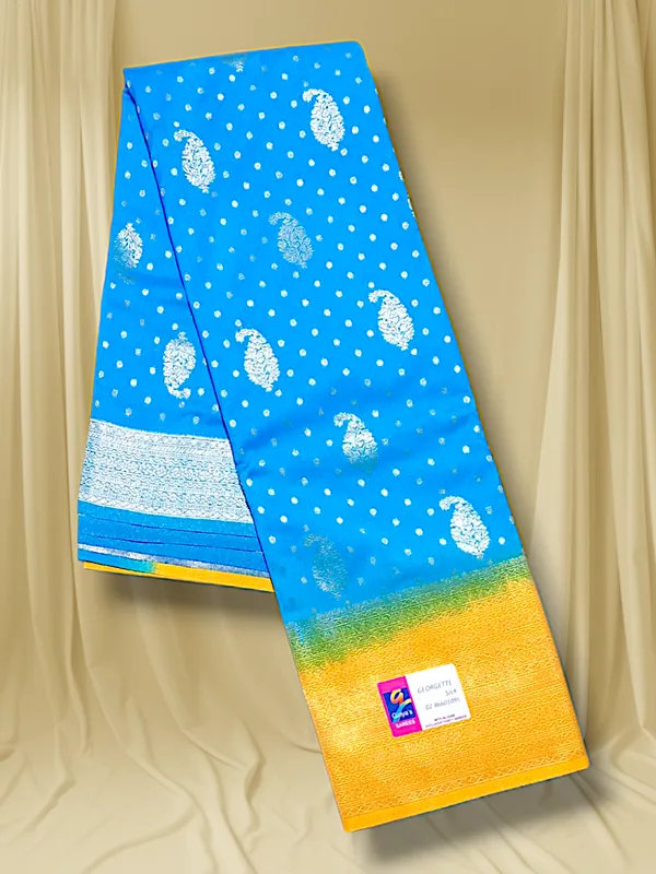 Blue_Georgette_Silk_Saree_For_Women